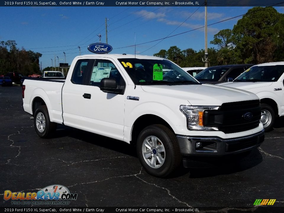 2019 Ford F150 XL SuperCab Oxford White / Earth Gray Photo #7