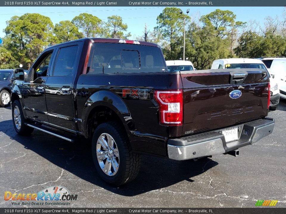 2018 Ford F150 XLT SuperCrew 4x4 Magma Red / Light Camel Photo #3