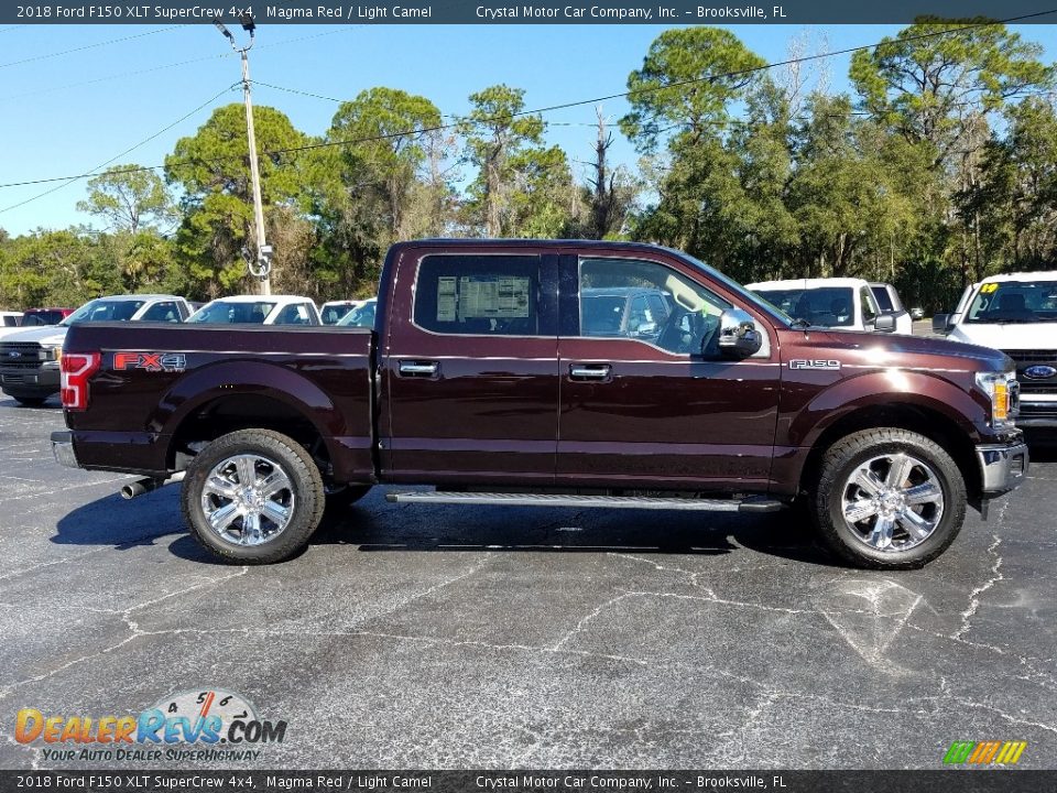 2018 Ford F150 XLT SuperCrew 4x4 Magma Red / Light Camel Photo #6