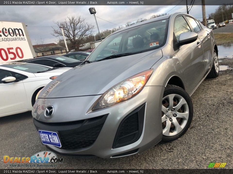 2011 Mazda MAZDA3 i Sport 4 Door Liquid Silver Metallic / Black Photo #1