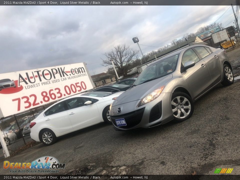 2011 Mazda MAZDA3 i Sport 4 Door Liquid Silver Metallic / Black Photo #2