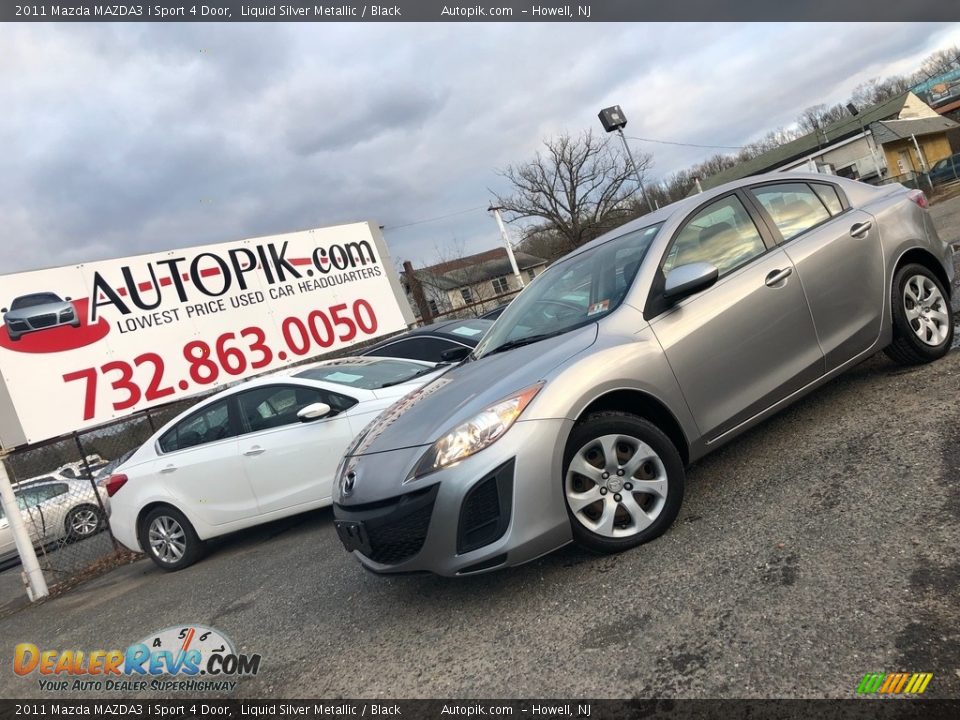 2011 Mazda MAZDA3 i Sport 4 Door Liquid Silver Metallic / Black Photo #4