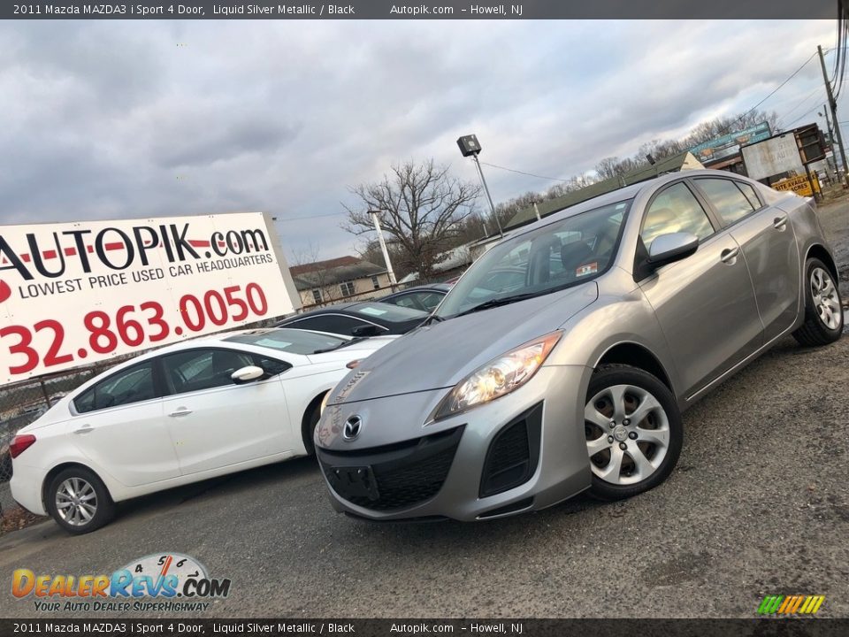 2011 Mazda MAZDA3 i Sport 4 Door Liquid Silver Metallic / Black Photo #5