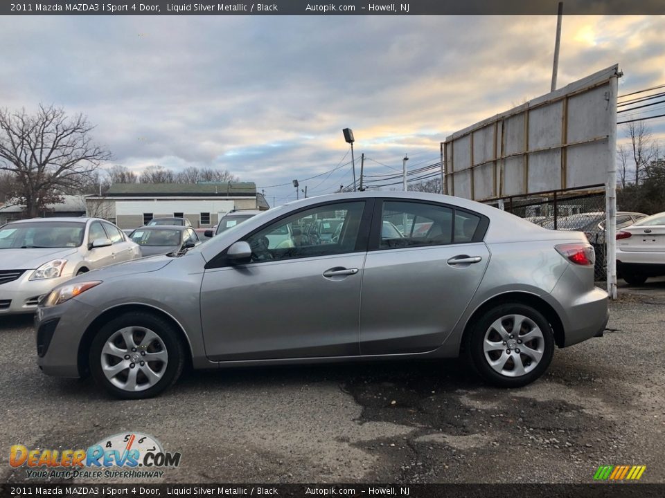 2011 Mazda MAZDA3 i Sport 4 Door Liquid Silver Metallic / Black Photo #6