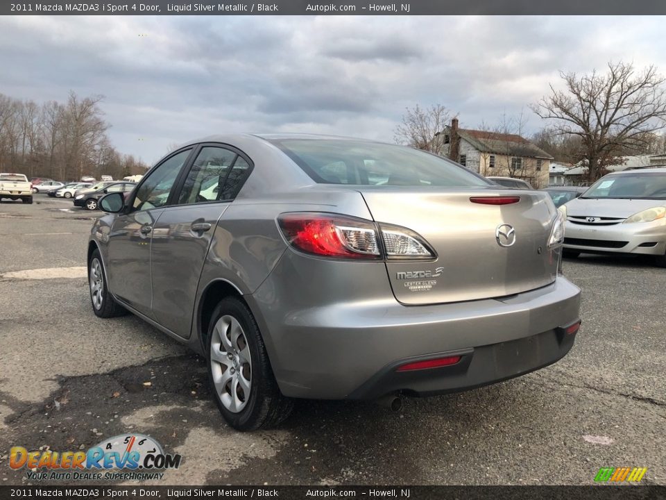2011 Mazda MAZDA3 i Sport 4 Door Liquid Silver Metallic / Black Photo #7