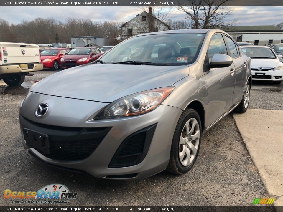 2011 Mazda MAZDA3 i Sport 4 Door Liquid Silver Metallic / Black Photo #11