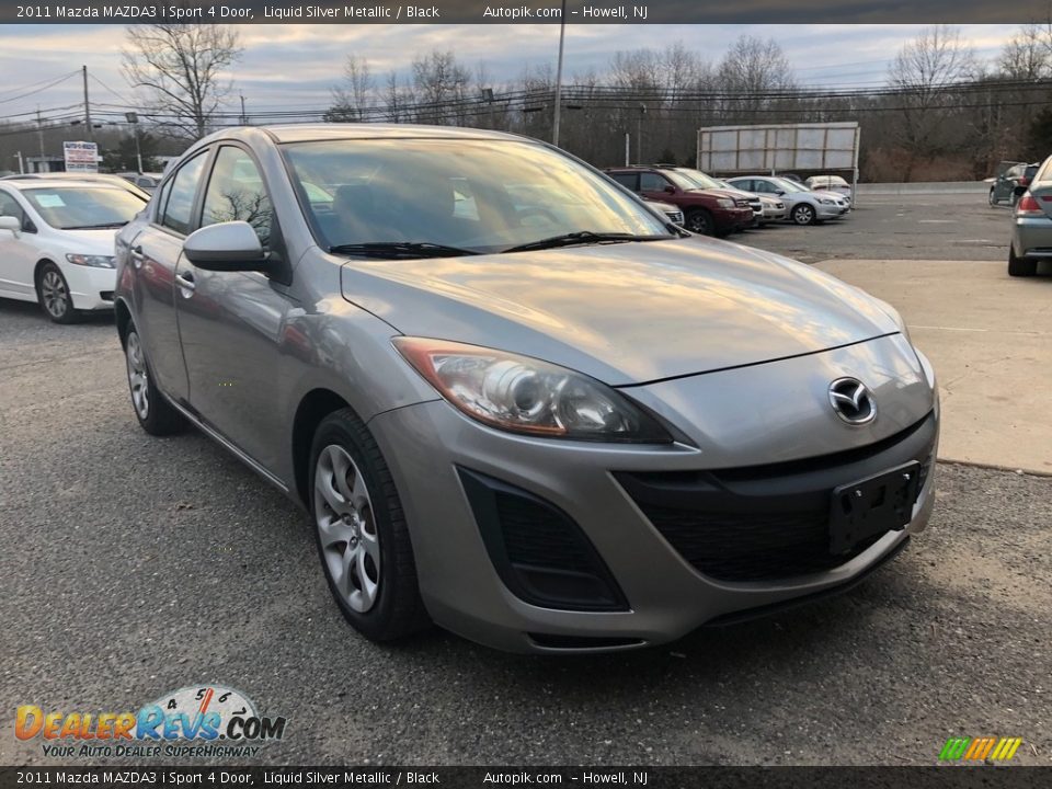 2011 Mazda MAZDA3 i Sport 4 Door Liquid Silver Metallic / Black Photo #12