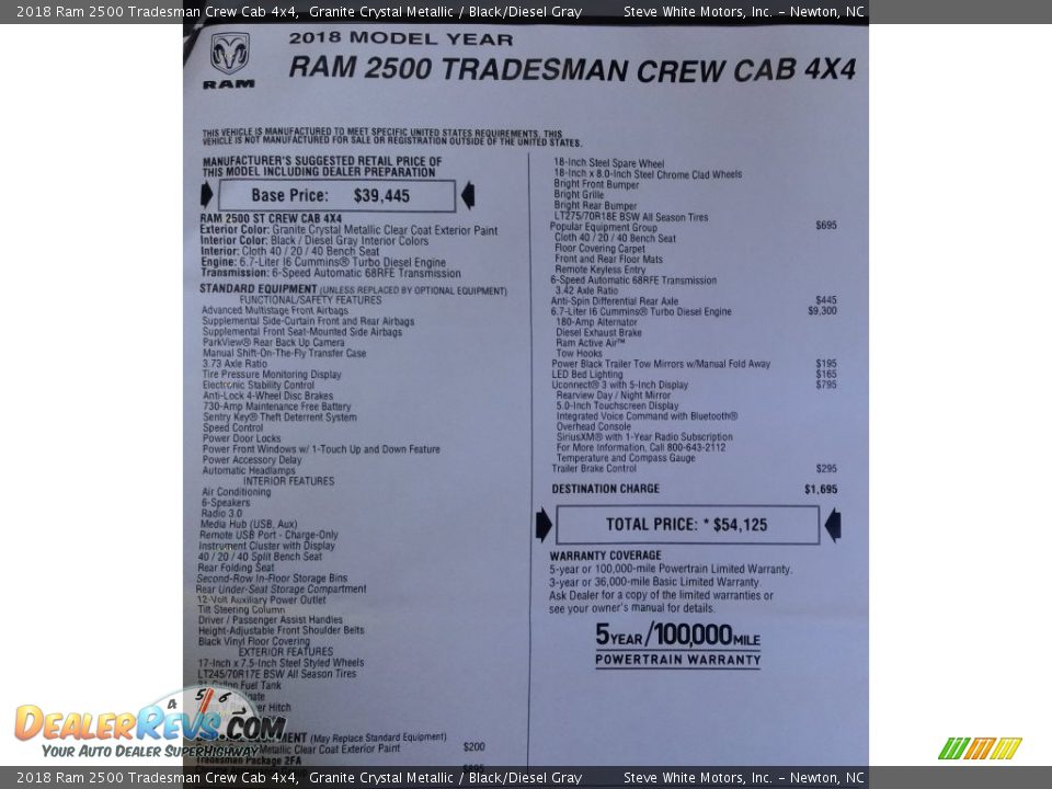 2018 Ram 2500 Tradesman Crew Cab 4x4 Granite Crystal Metallic / Black/Diesel Gray Photo #28