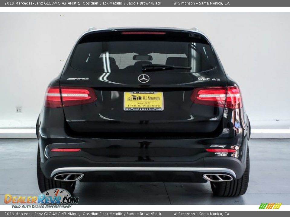 2019 Mercedes-Benz GLC AMG 43 4Matic Obsidian Black Metallic / Saddle Brown/Black Photo #3