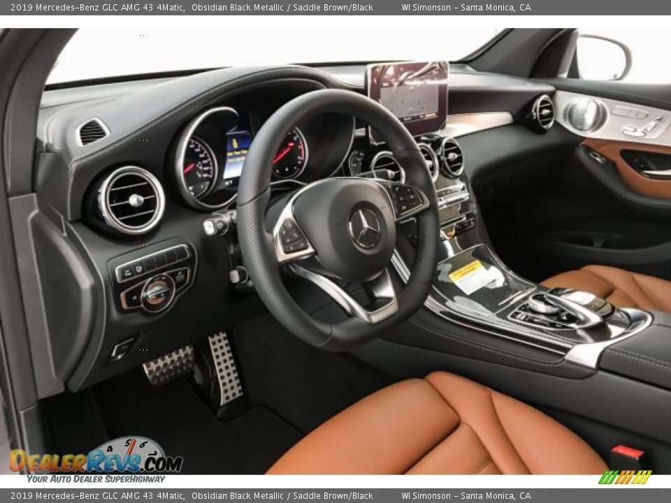 2019 Mercedes-Benz GLC AMG 43 4Matic Obsidian Black Metallic / Saddle Brown/Black Photo #4
