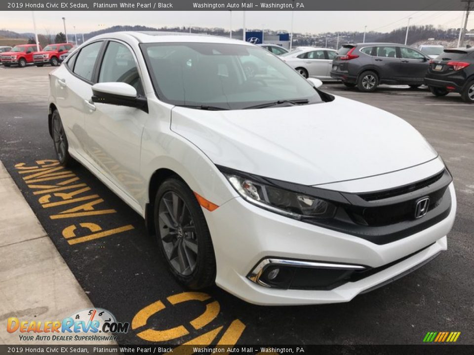 2019 Honda Civic EX Sedan Platinum White Pearl / Black Photo #5