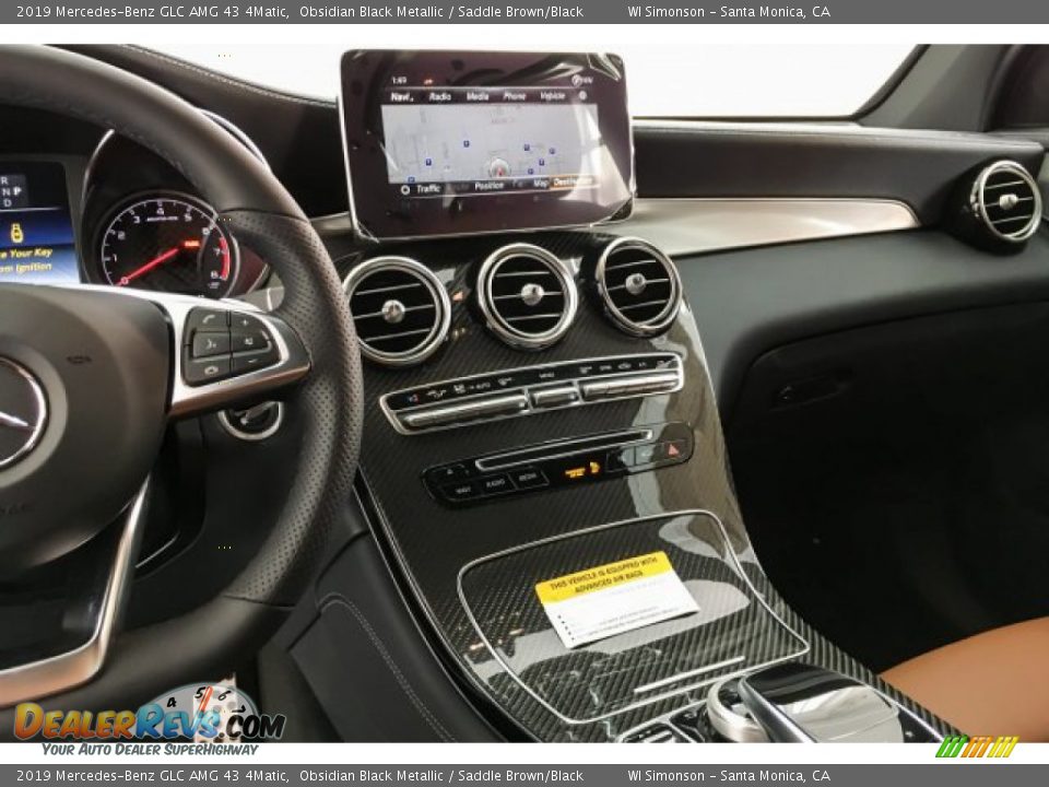 2019 Mercedes-Benz GLC AMG 43 4Matic Obsidian Black Metallic / Saddle Brown/Black Photo #6