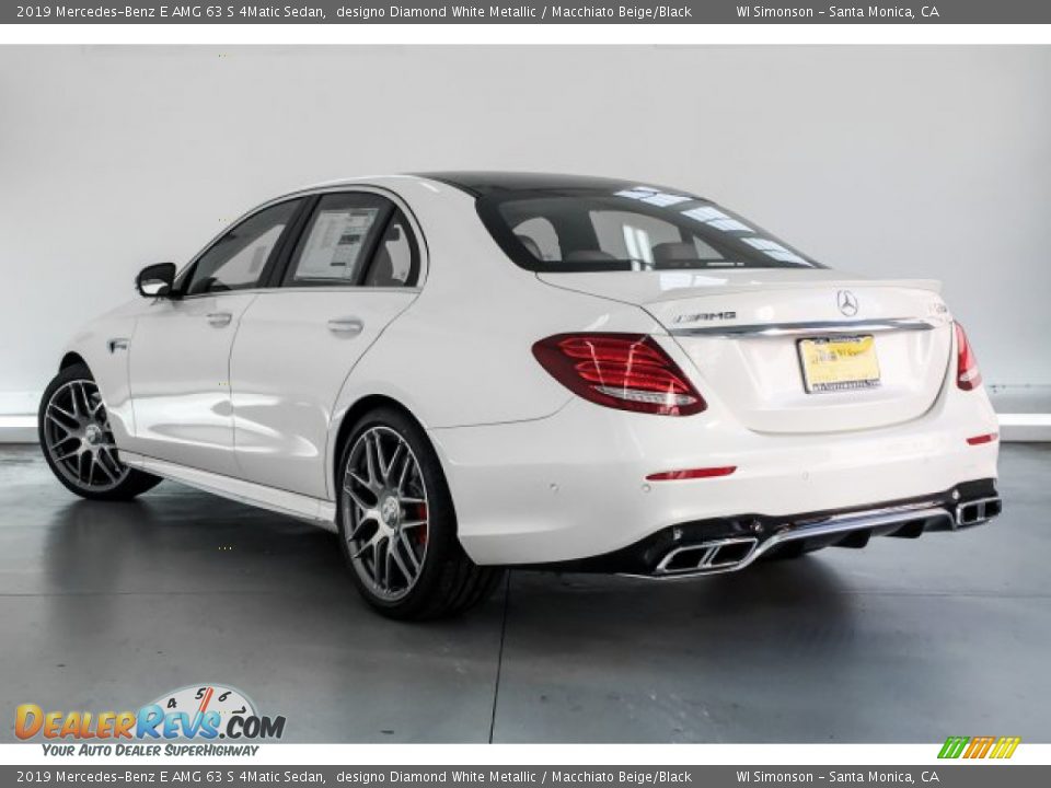 2019 Mercedes-Benz E AMG 63 S 4Matic Sedan designo Diamond White Metallic / Macchiato Beige/Black Photo #2