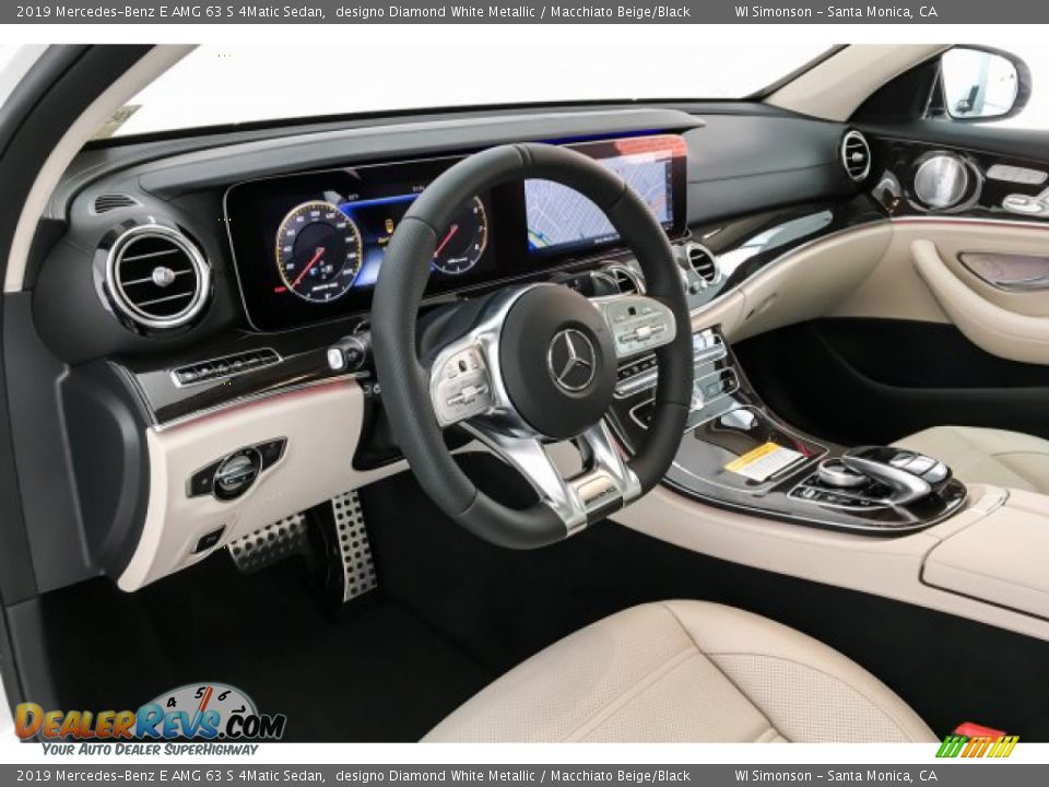 2019 Mercedes-Benz E AMG 63 S 4Matic Sedan designo Diamond White Metallic / Macchiato Beige/Black Photo #4