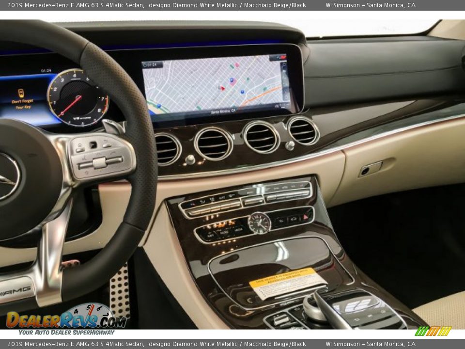2019 Mercedes-Benz E AMG 63 S 4Matic Sedan designo Diamond White Metallic / Macchiato Beige/Black Photo #6
