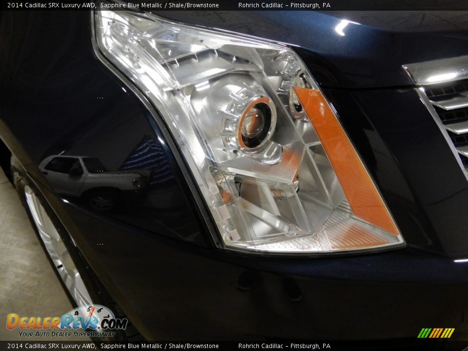 2014 Cadillac SRX Luxury AWD Sapphire Blue Metallic / Shale/Brownstone Photo #10