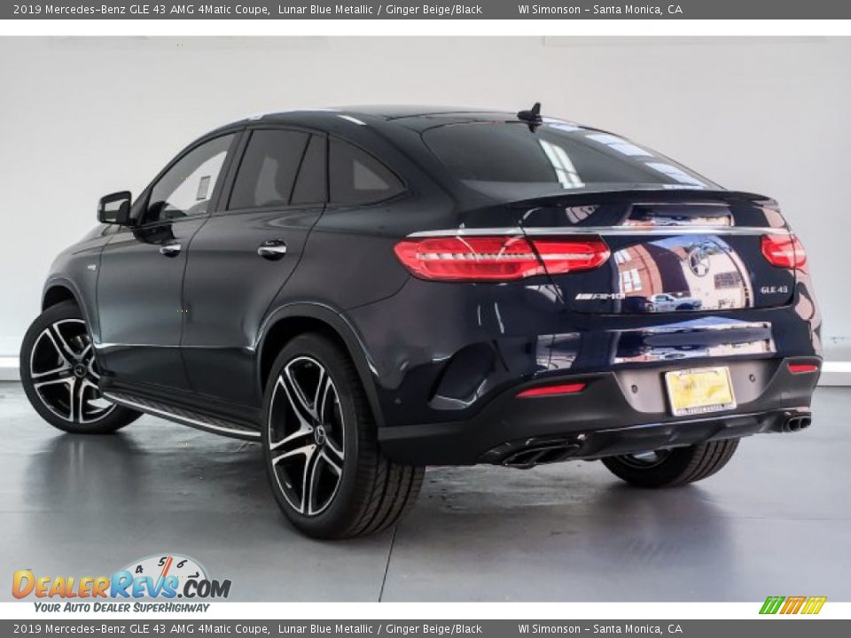 2019 Mercedes-Benz GLE 43 AMG 4Matic Coupe Lunar Blue Metallic / Ginger Beige/Black Photo #2