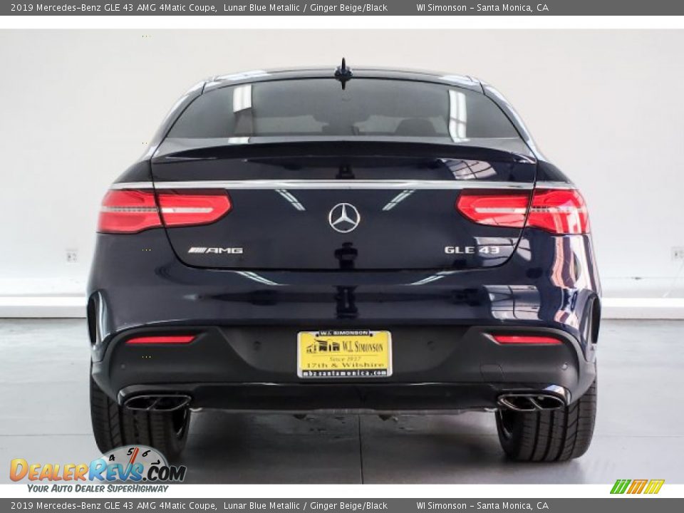2019 Mercedes-Benz GLE 43 AMG 4Matic Coupe Lunar Blue Metallic / Ginger Beige/Black Photo #3