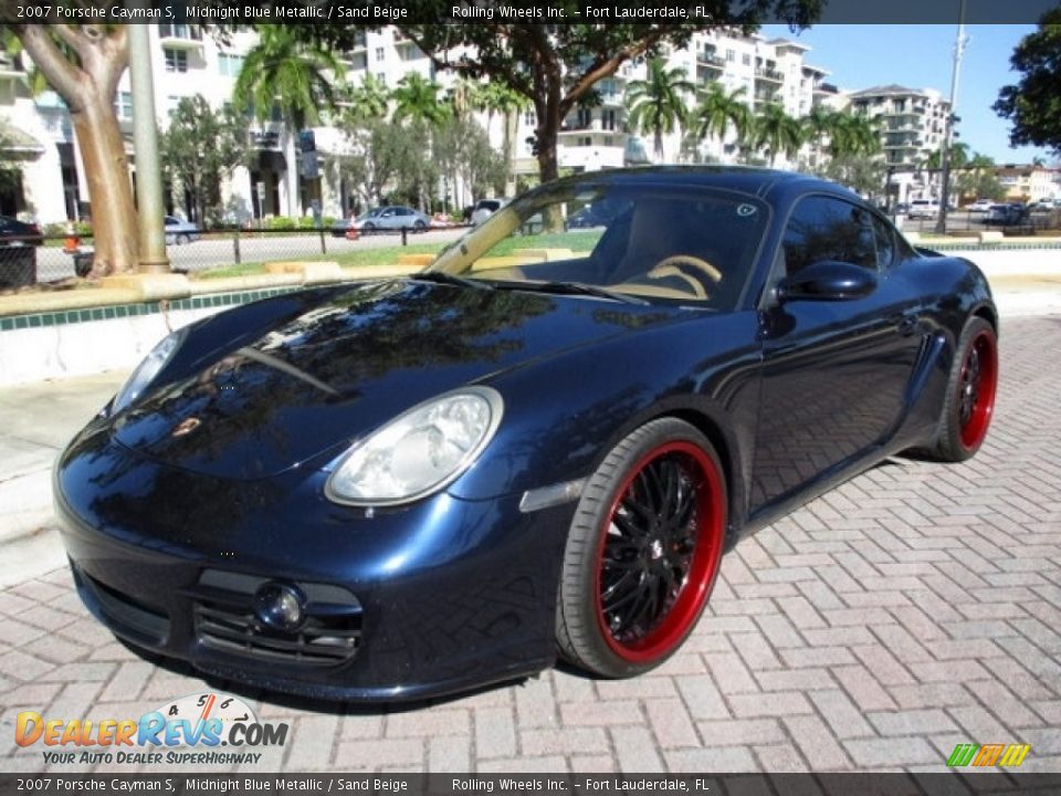 2007 Porsche Cayman S Midnight Blue Metallic / Sand Beige Photo #1