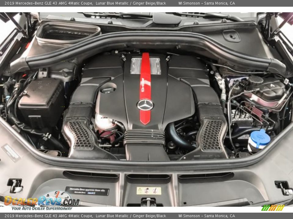 2019 Mercedes-Benz GLE 43 AMG 4Matic Coupe Lunar Blue Metallic / Ginger Beige/Black Photo #8