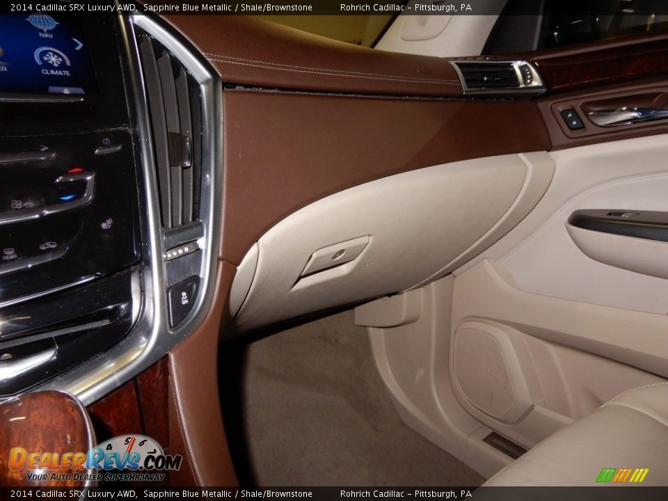 2014 Cadillac SRX Luxury AWD Sapphire Blue Metallic / Shale/Brownstone Photo #21