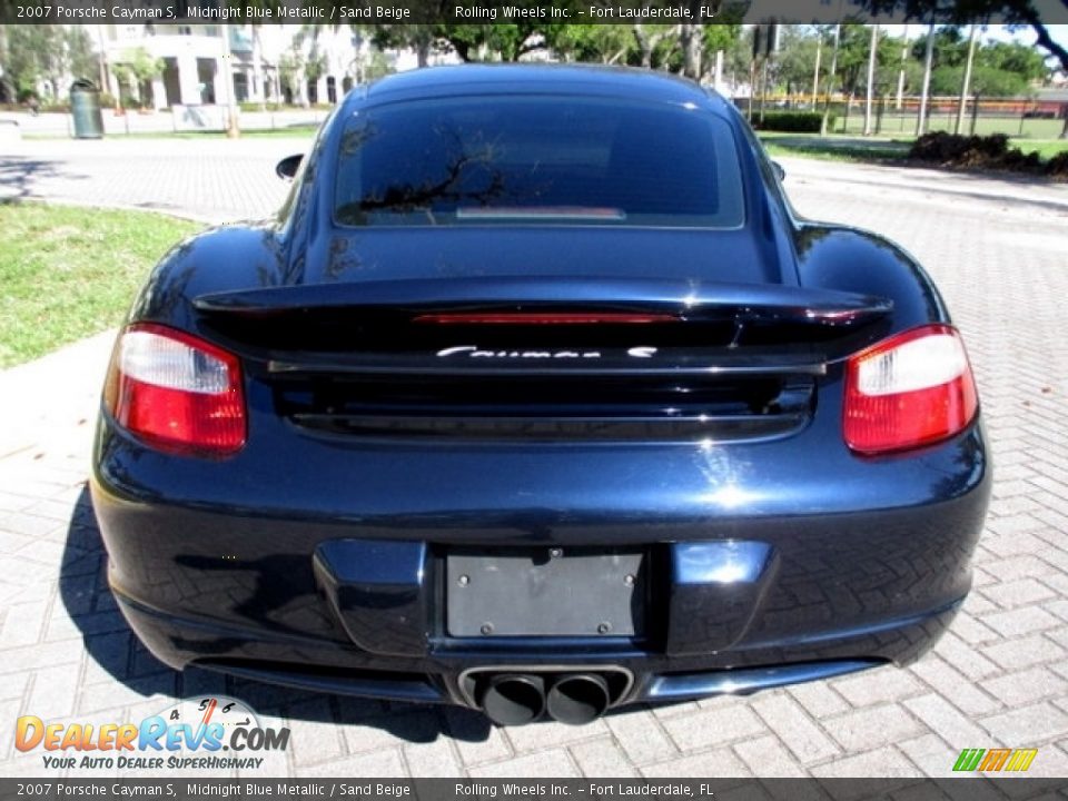 2007 Porsche Cayman S Midnight Blue Metallic / Sand Beige Photo #7
