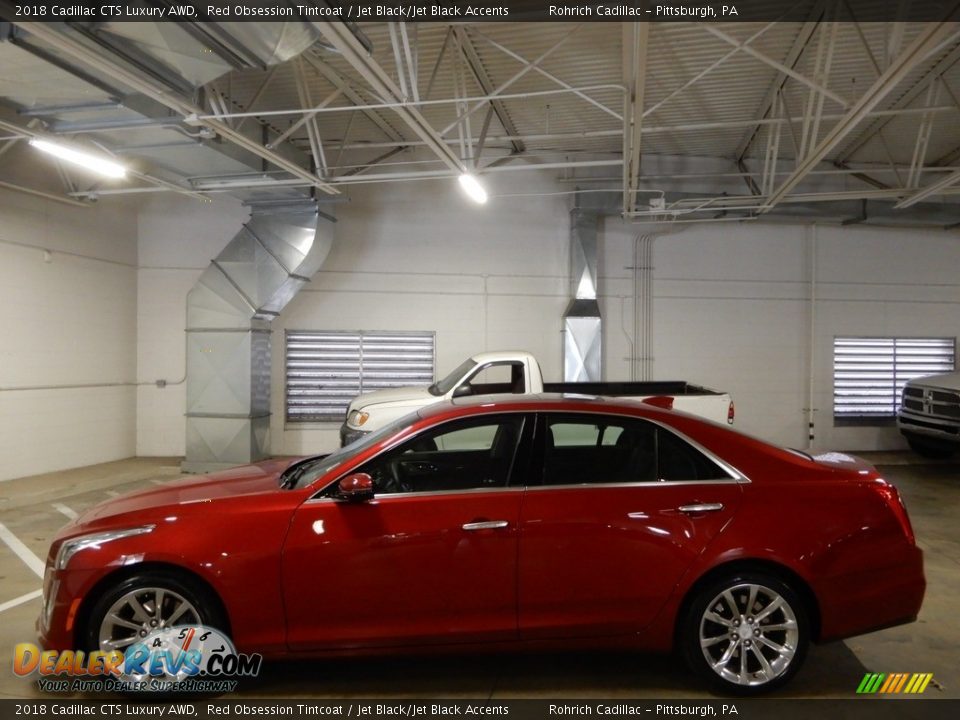 2018 Cadillac CTS Luxury AWD Red Obsession Tintcoat / Jet Black/Jet Black Accents Photo #2