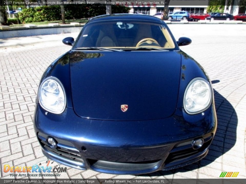 2007 Porsche Cayman S Midnight Blue Metallic / Sand Beige Photo #16