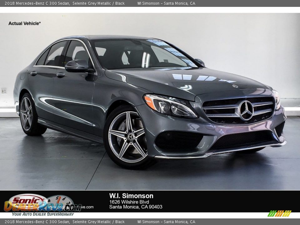 2018 Mercedes-Benz C 300 Sedan Selenite Grey Metallic / Black Photo #1
