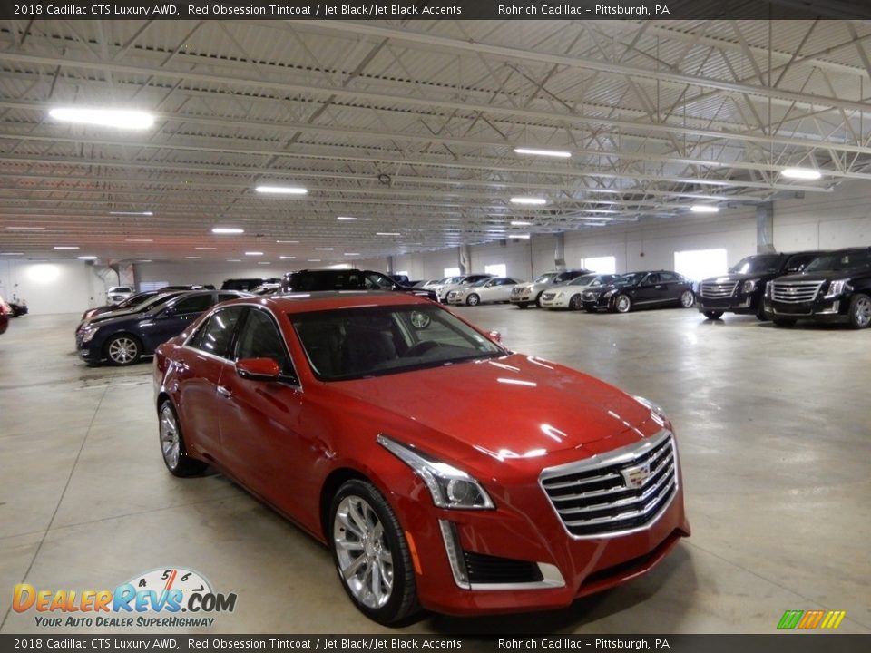 2018 Cadillac CTS Luxury AWD Red Obsession Tintcoat / Jet Black/Jet Black Accents Photo #7
