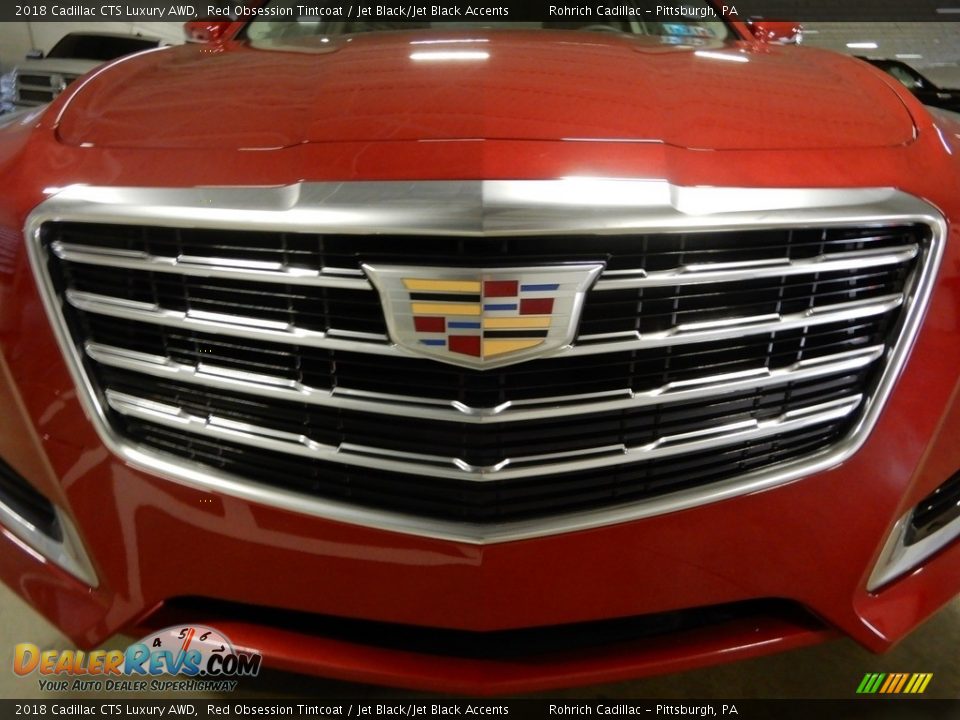 2018 Cadillac CTS Luxury AWD Red Obsession Tintcoat / Jet Black/Jet Black Accents Photo #9