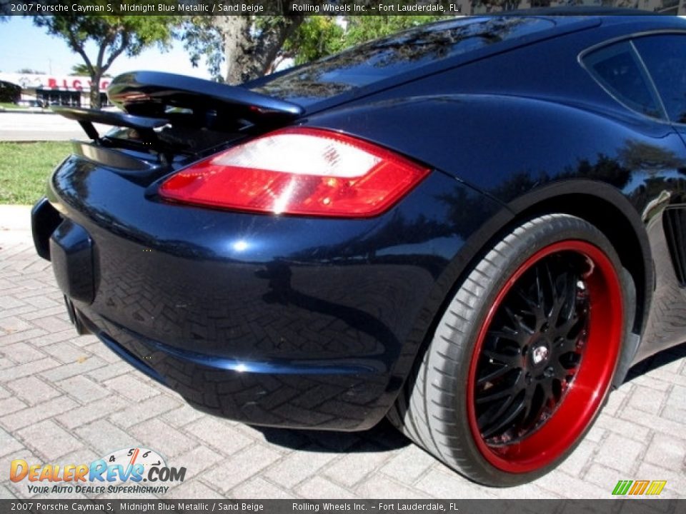 2007 Porsche Cayman S Midnight Blue Metallic / Sand Beige Photo #24