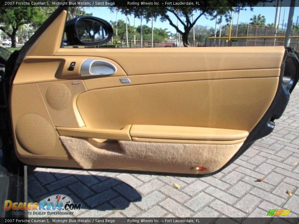 2007 Porsche Cayman S Midnight Blue Metallic / Sand Beige Photo #30