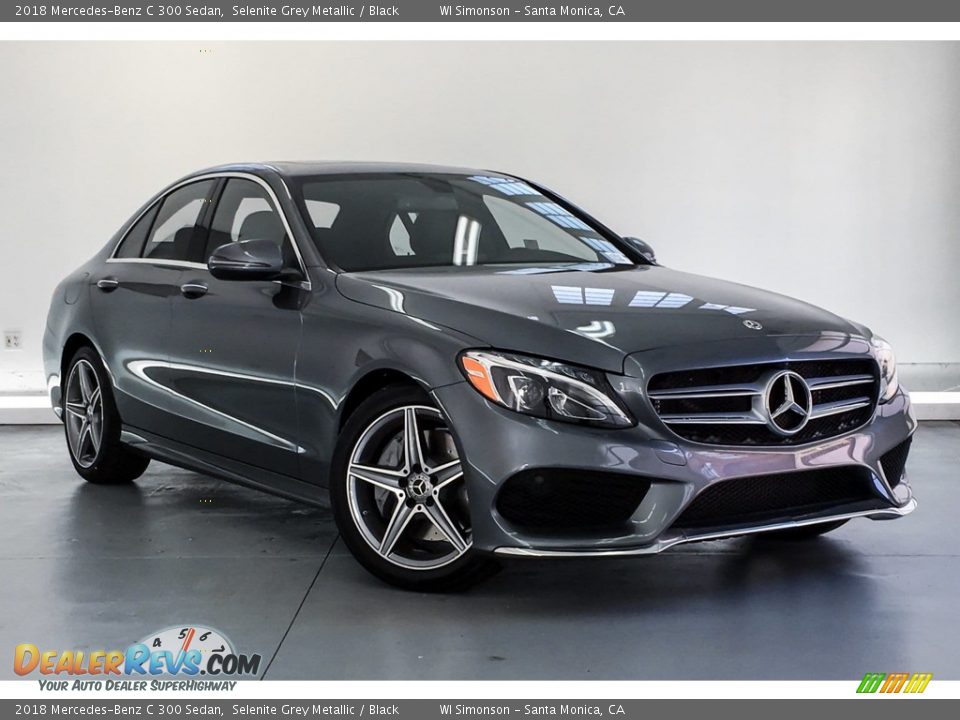 2018 Mercedes-Benz C 300 Sedan Selenite Grey Metallic / Black Photo #12