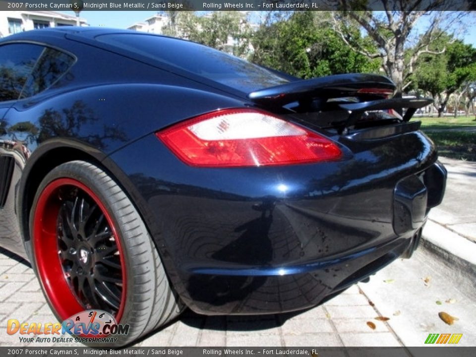 2007 Porsche Cayman S Midnight Blue Metallic / Sand Beige Photo #34