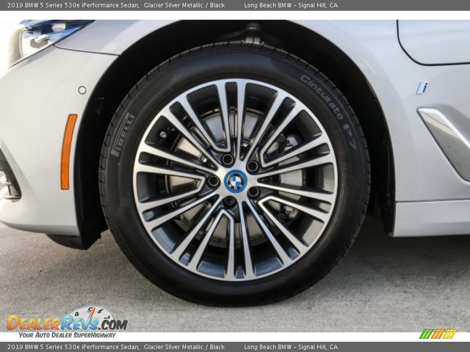 2019 BMW 5 Series 530e iPerformance Sedan Glacier Silver Metallic / Black Photo #9