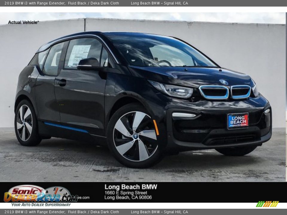 2019 BMW i3 with Range Extender Fluid Black / Deka Dark Cloth Photo #1