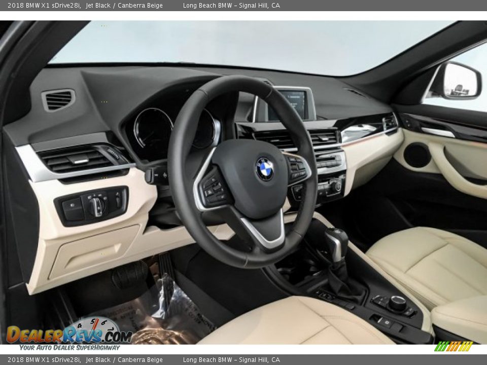 2018 BMW X1 sDrive28i Jet Black / Canberra Beige Photo #4
