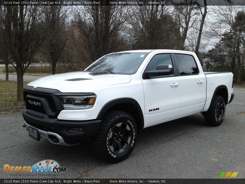 2019 Ram 1500 Rebel Crew Cab 4x4 Bright White / Black/Red Photo #2