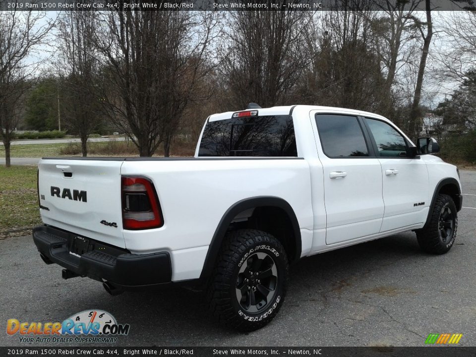 2019 Ram 1500 Rebel Crew Cab 4x4 Bright White / Black/Red Photo #6