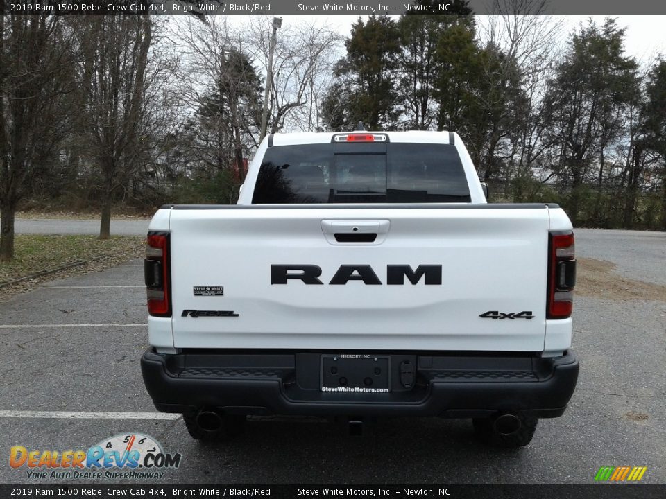 2019 Ram 1500 Rebel Crew Cab 4x4 Bright White / Black/Red Photo #7