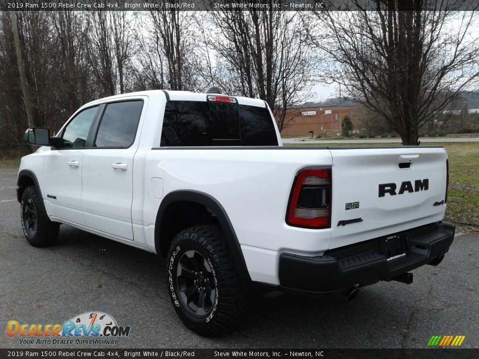 2019 Ram 1500 Rebel Crew Cab 4x4 Bright White / Black/Red Photo #8