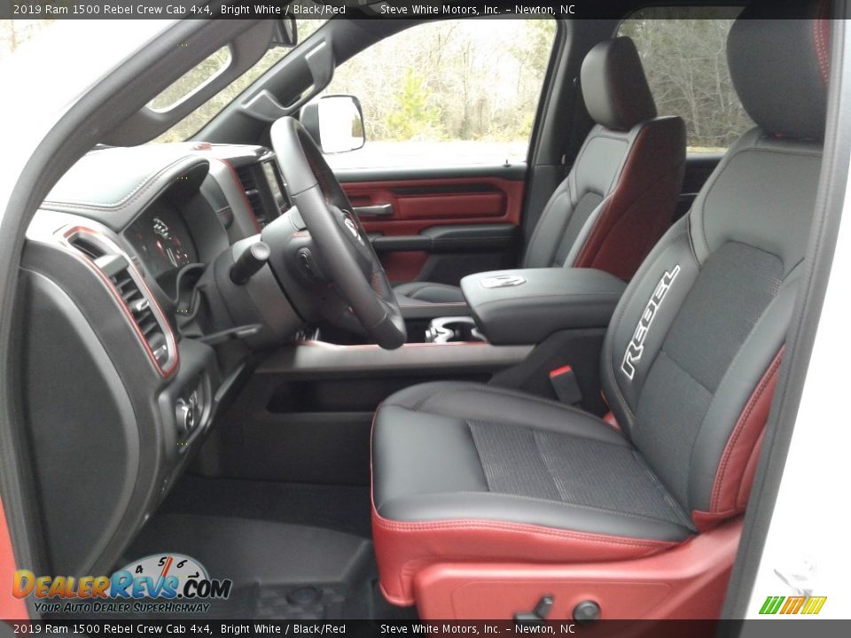 2019 Ram 1500 Rebel Crew Cab 4x4 Bright White / Black/Red Photo #10