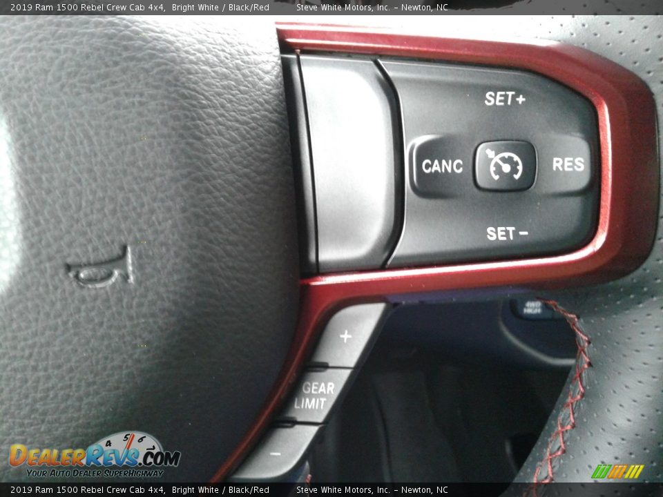 2019 Ram 1500 Rebel Crew Cab 4x4 Bright White / Black/Red Photo #20
