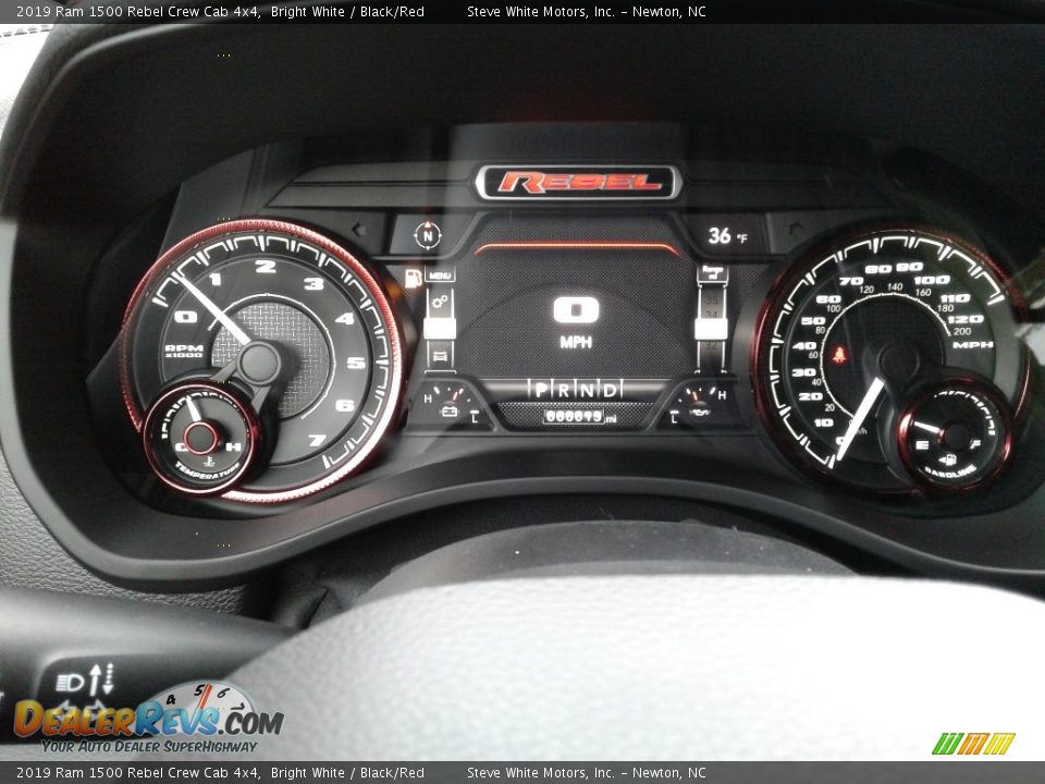 2019 Ram 1500 Rebel Crew Cab 4x4 Bright White / Black/Red Photo #21