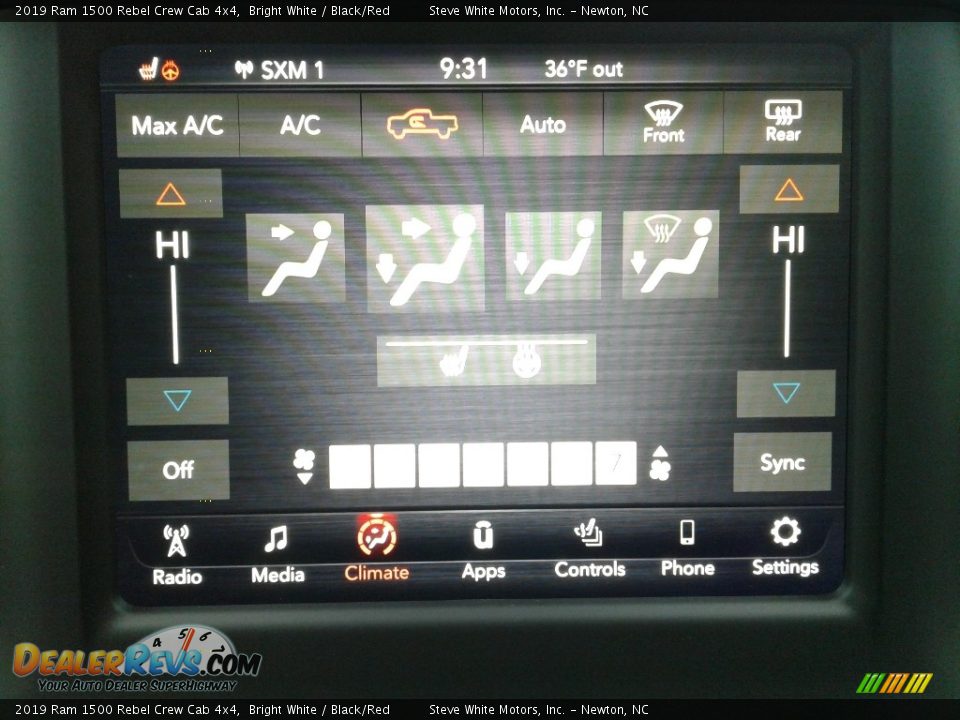 2019 Ram 1500 Rebel Crew Cab 4x4 Bright White / Black/Red Photo #25