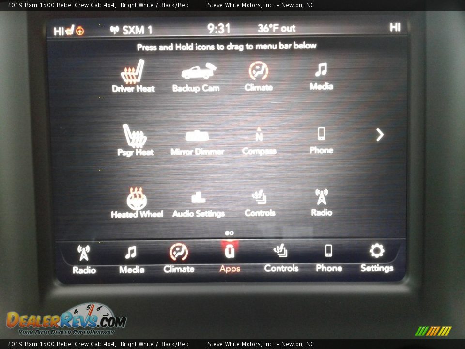 2019 Ram 1500 Rebel Crew Cab 4x4 Bright White / Black/Red Photo #27