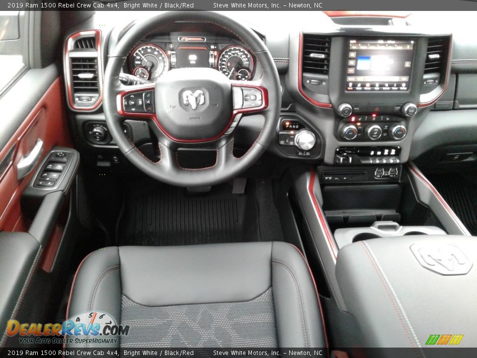 2019 Ram 1500 Rebel Crew Cab 4x4 Bright White / Black/Red Photo #32