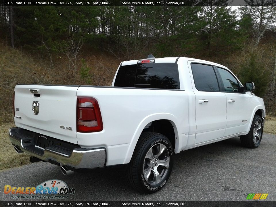 2019 Ram 1500 Laramie Crew Cab 4x4 Ivory Tri–Coat / Black Photo #6