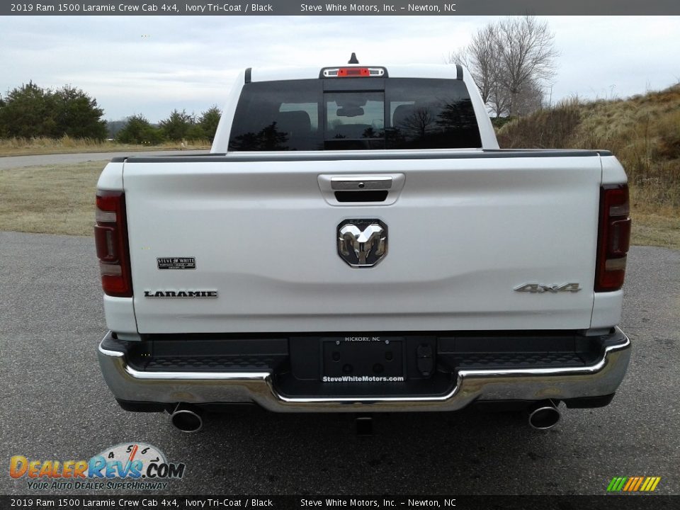 2019 Ram 1500 Laramie Crew Cab 4x4 Ivory Tri–Coat / Black Photo #7